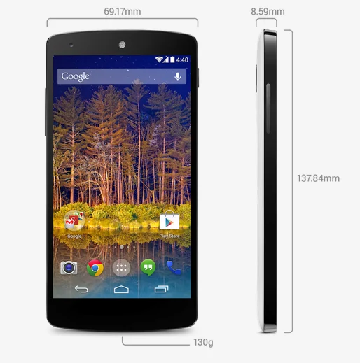 Google's Nexus 5 running Android KitKat is finally here